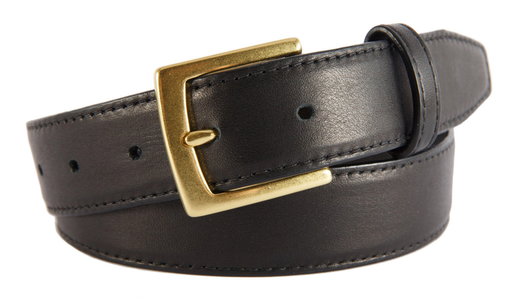 Signature Belt, Black Smooth Leather (Gold Buckle)