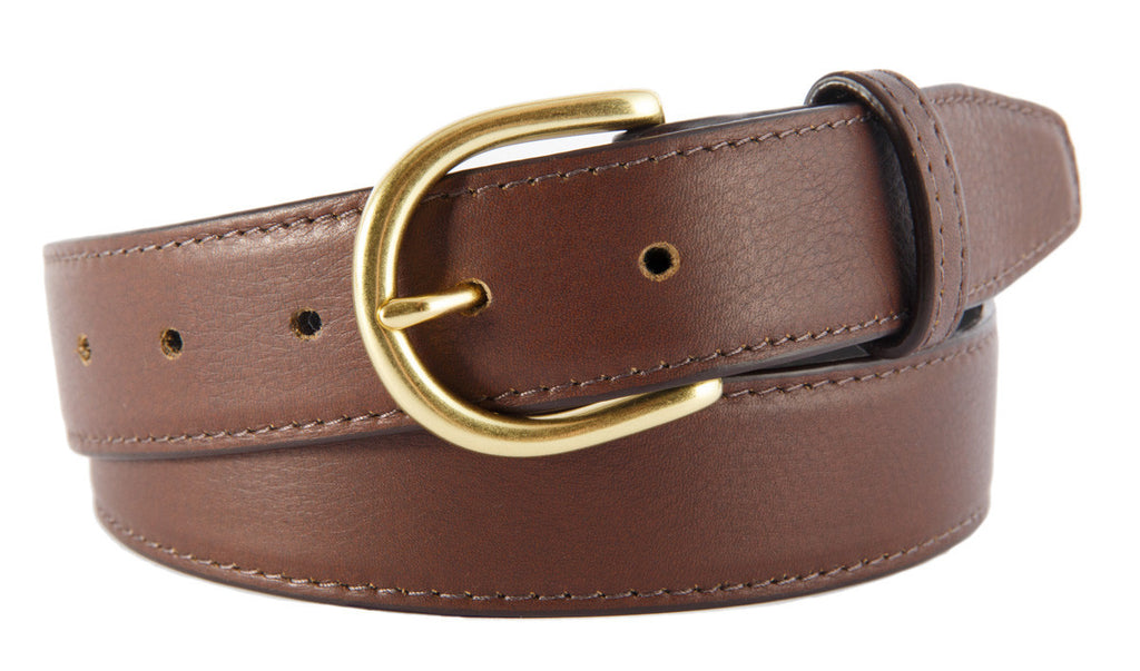 Soho Belt, Coffee Smooth Leather (Gold Buckle)