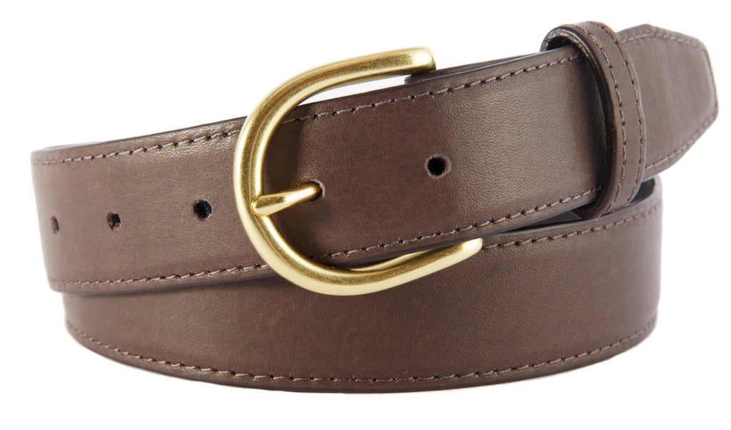 Soho Belt, Chocolate Smooth Leather (Gold Buckle)