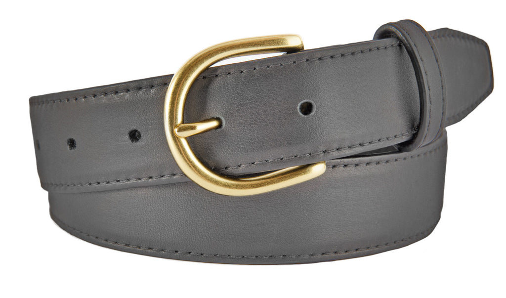Soho Belt, Grey Smooth Leather (Gold Buckle)