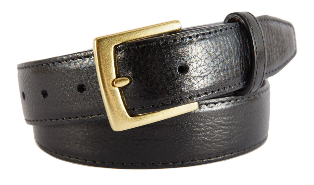 Signature Belt, Black Glossy Leather (Gold Buckle)
