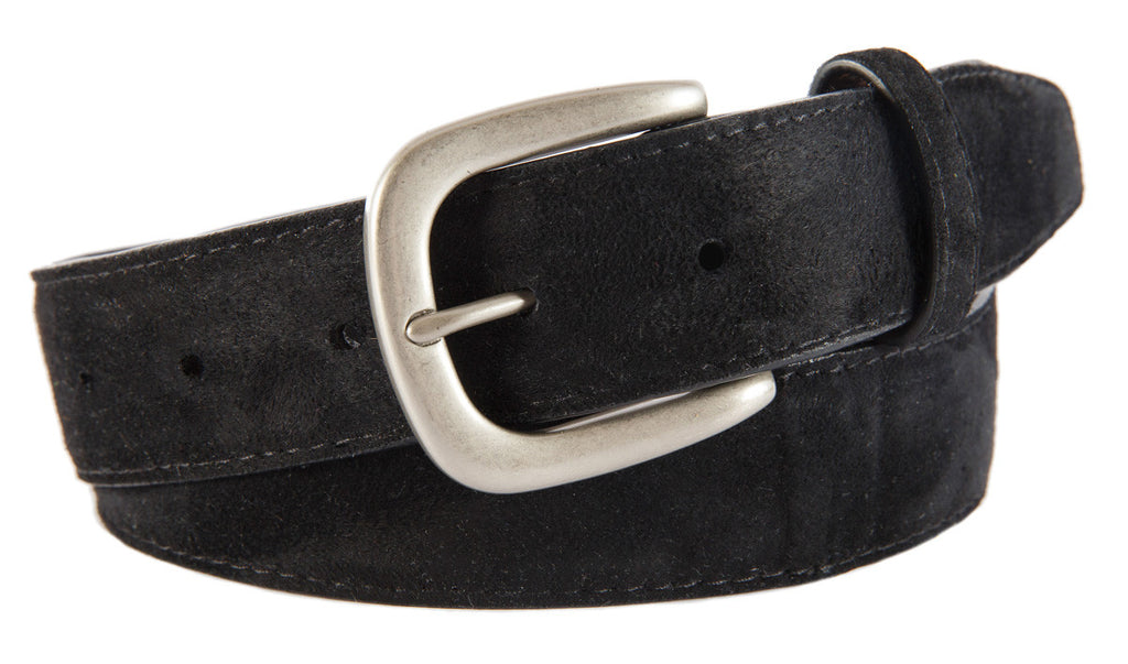 Cognac Smooth Leather Belt, Signature Buckle (Shiny Silver)